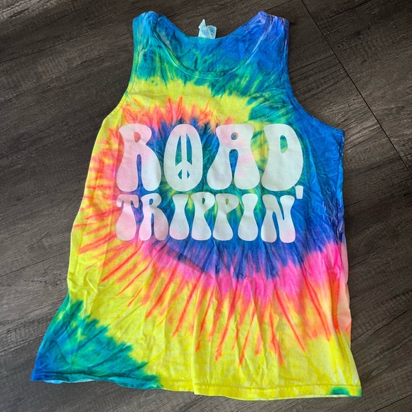 Delta Tops - Dan and Shay Tie-Dye 'Road Trippin'' Tank Top